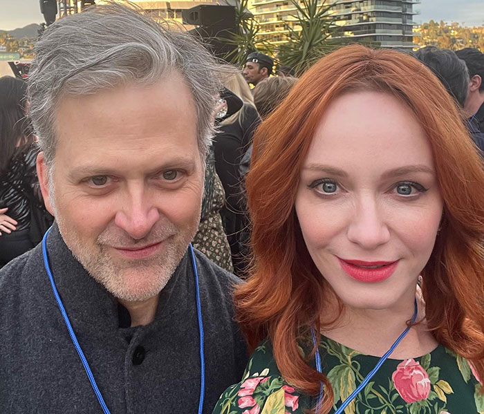 George Bianchini and Christina Hendricks