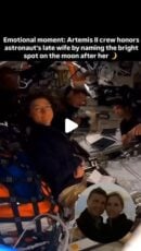 The Artemis II crew honored the late wife of commander Reid Wiseman by naming a bri…