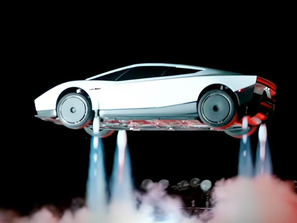 Elon Musk unveils Tesla’s new flying car